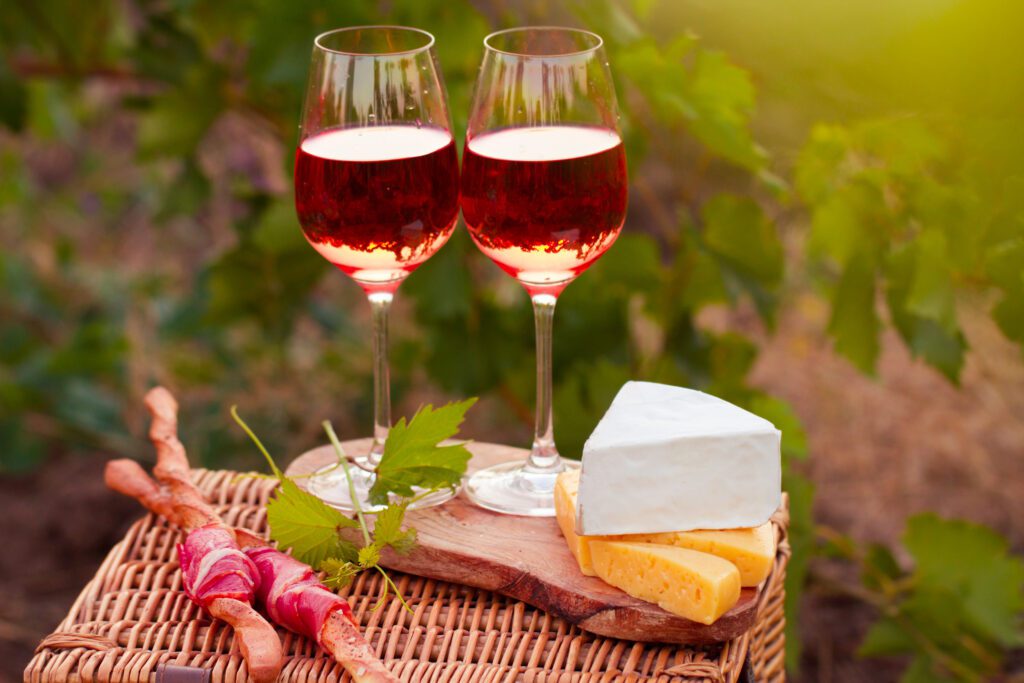 Two Glasses of Pink Italian wine picture