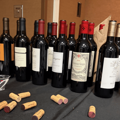 Merlot Wines lineup on table